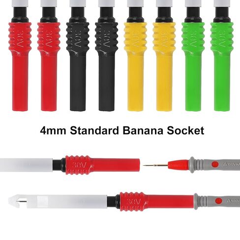 8pcs Wire Piercing Probe Kit, 0.7mm Piercing Clip Test Probe Pins, Non-Destructive Insulation Wire Piercing Needle for Banana Socket Plug Car Tester in Saudi Arabia