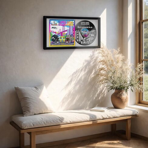 Seattle Seahawks Super Bowl 60 Champions Vinyl Album Framed Art Print, Official NFL Football Wall Decor, 14 x 26 in Kuwait