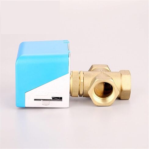 3/4 "1" صمام كروي كهربائي نحاسي ثلاثي الاتجاه خيط أنثى نظام سلكين (3/4") in Kuwait