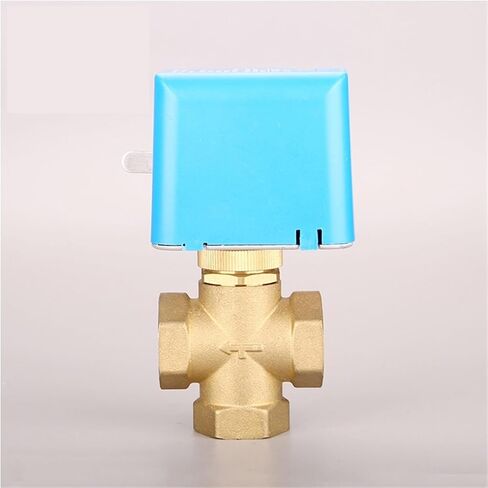 3/4 "1" صمام كروي كهربائي نحاسي ثلاثي الاتجاه خيط أنثى نظام سلكين (3/4") in Kuwait