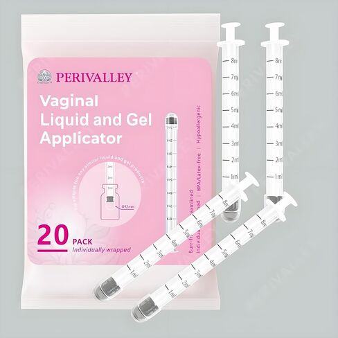 Disposable Plastic Vaginal Applicator with Threaded End and Comfort Tip，Fits Personal Lube and Cream Products， Dual Dosage Markings 20pack in Saudi Arabia