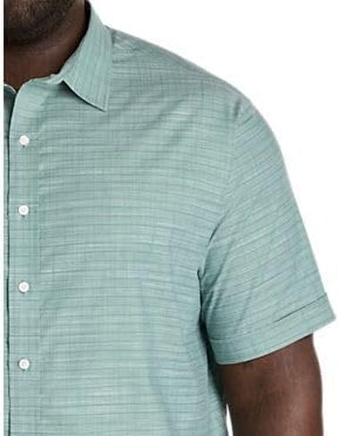 DXL Tonal Patterned Sport Shirt Blue Spruce 3XL in Saudi Arabia