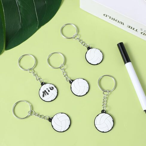 Molain 20 Pcs Volleyball Keychain Bulk, Rubber Sports Keychain for Team Party Favors DIY Volleyball Gifts for Players Sport Lovers in Saudi Arabia