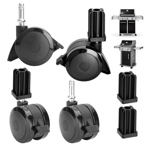70360 عجلة قفل مع إدراج لعجلات الشواية Weber Genesis 300 Genesis S-330/E-310/E-320/S-310/S-320 وSummit E-420/E-450 (2007-2011) لعجلات Weber Spirit E-210/E-310، 4 عبوات in Kuwait