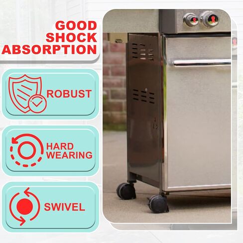70360 عجلة قفل مع إدراج لعجلات الشواية Weber Genesis 300 Genesis S-330/E-310/E-320/S-310/S-320 وSummit E-420/E-450 (2007-2011) لعجلات Weber Spirit E-210/E-310، 4 عبوات in Kuwait