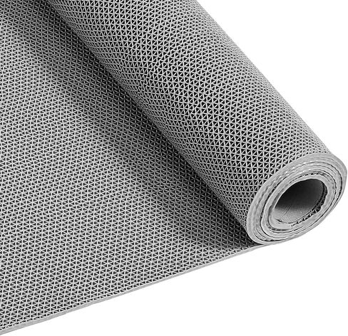 حصيرة تصريف VEVOR، مقاس 3 × 10 قدم، سجادة أرضية تجارية من مادة PVC غير قابلة للانزلاق، سجادة ممسحة مجوفة لتصريف المياه في المنطقة الرطبة، للأماكن الخارجية والمطعم الداخلي وحمام السباحة وفناء الحمام والحمام، باللون الرمادي in Kuwait