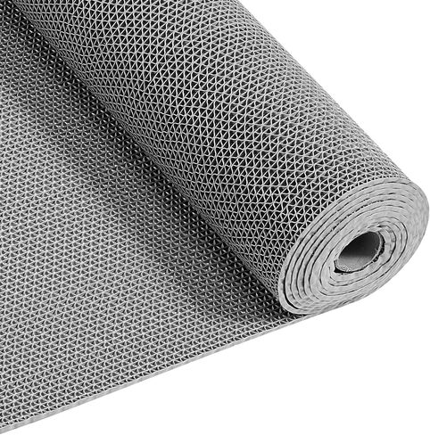 VEVOR Drainage Mat, 3 x 10 ft, PVC Non Slip Commercial Floor Mat, Wet Area Water Drain Splash Matting Hollow Doormat Roll, for Outdoor Indoor Restaurant Swimming Pool Patio Bathroom Washroom, Gray in Saudi Arabia
