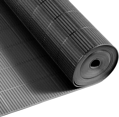 VEVOR Drainage Mat, 3 x 10 ft, PVC Non Slip Commercial Floor Mat, Wet Area Water Drain Splash Matting Hollow Doormat Roll, for Outdoor Indoor Restaurant Swimming Pool Patio Bathroom Washroom, Gray in Saudi Arabia