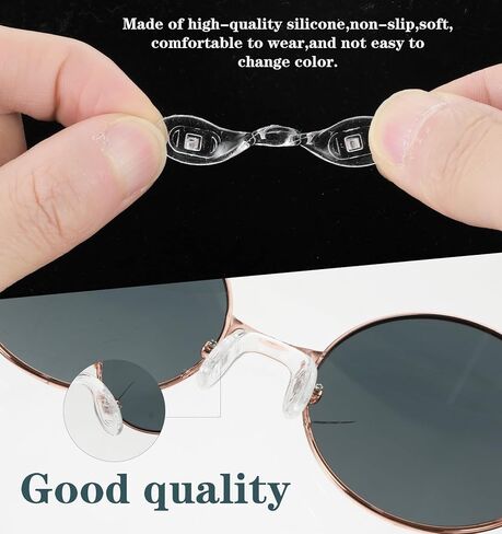 15PCS Nose Bridge for Glasses, 3 Sizes Silicone U Shaped Eye Glass Pads, Anti-Slip Silicone Nose Cushions Replacement for Eyeglasses Sunglass Repair Kit, Clear in Saudi Arabia
