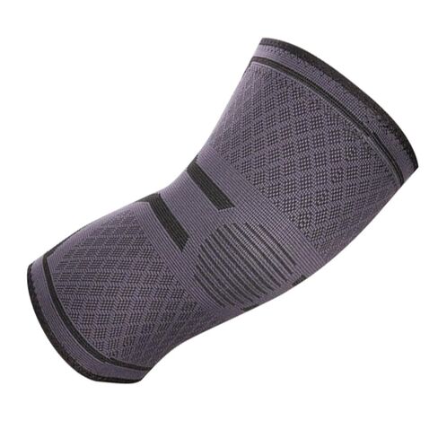 Holibanna Silicone Knitted Kneepad for Sports Elastic Knee Support Brace Protective Gear for Running Cycling Basketball Grey Xxl in Kuwait