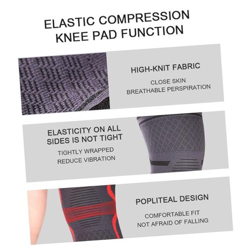 Holibanna Silicone Knitted Kneepad for Sports Elastic Knee Support Brace Protective Gear for Running Cycling Basketball Grey Xxl in Kuwait