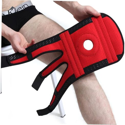 PartyKindom Sports Knee Pads Non-Slip Support Brace for Mountaineering Large Size 23 * 57.5CM Breathable Protector for 75KG Users Suitable for Outdoor Activities in Saudi Arabia
