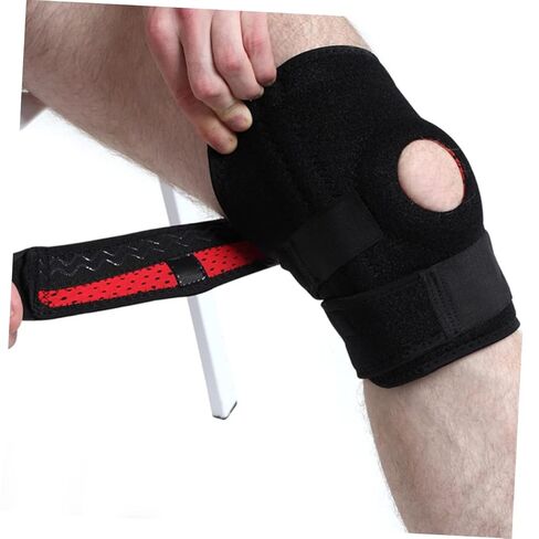 PartyKindom Sports Knee Pads Non-Slip Support Brace for Mountaineering Large Size 23 * 57.5CM Breathable Protector for 75KG Users Suitable for Outdoor Activities in Saudi Arabia