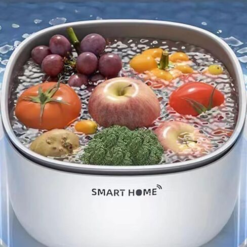 Fruit And Vegetable Ultrasonic Cleaning Basket Large Capacity Drain Washing Machine Electric Kitchen Ingredient Purifier Electric Fruits- And Vegetable Purifier Washing Machine in Saudi Arabia