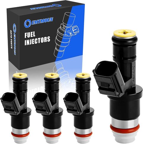 Set of 8 Fuel Injectors Fits for Ford, Lincoln, Mercury Vehicles - 4.6L 5.0L 5.4L 5.8L - E150, E250, E350, F150, F250, F350, Mustang - Replace Part#0280150943, 0280150939, 0280150909 in Kuwait
