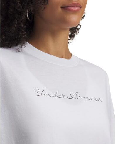Under Armour Women's Wordmark Cropped Shorts Sleeve T Shirt in Saudi Arabia