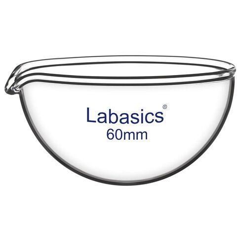 Labasics Round Bottom Evaporation Dish, 90 mm Diameter, Borosilicate Glass, for Sample Evaporation in Lab in Saudi Arabia