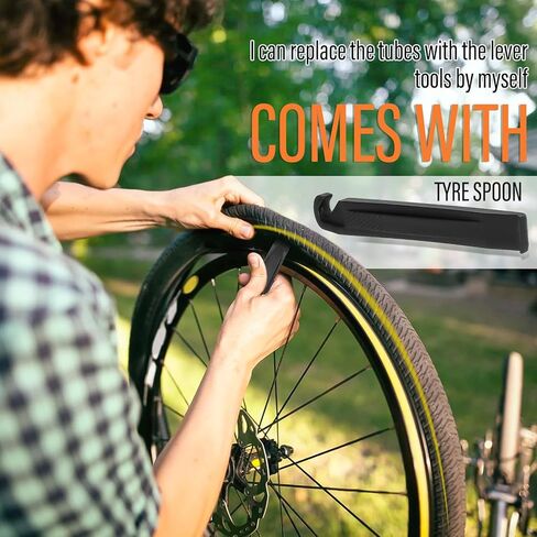 26 Inch Bike Tube, 26x1.95 Bike Tube, 26x2.125 Bicycle Tire Tube, 26x1.75/26x1.95/26x2.10/26x2.125 Bike Tubes with 2 Tire Levers (4 Pack) in Kuwait