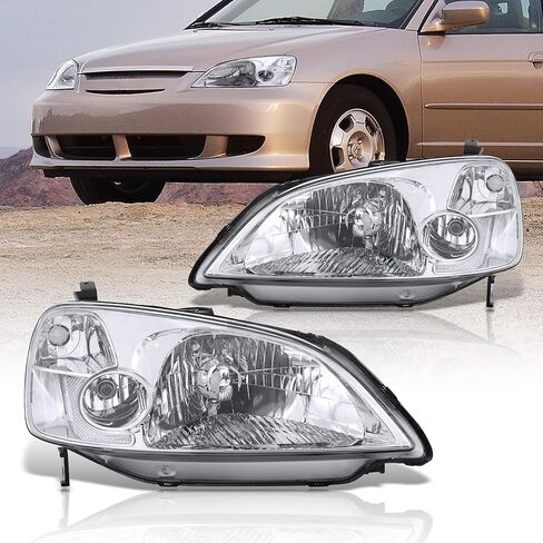 موزعي AJP JDM المصابيح الأمامية الأمامية مجموعة مصابيح زوج إشارة القيادة المصد LH + RH متوافق/استبدال لسيارة سيفيك 2 باب كوبيه 4 أبواب سيدان DX LX EX HX GX EM2 ES1 2001 2002 2003 01 02 03 in Saudi Arabia