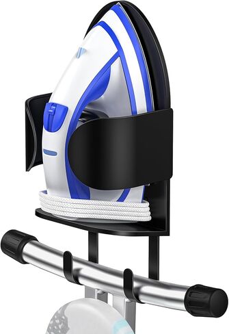 ORLESS Metal Large Ironing Board Holder Wall Mount, Ironing Board Hanger, Iron Board Holder, Iron Board Hook Wall Mount, for Laundry Rooms (White) in Kuwait