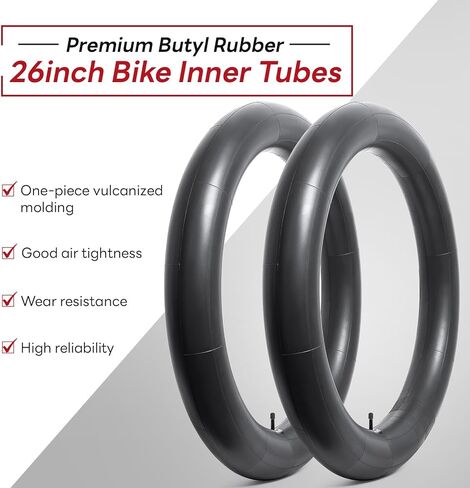 26x3.5 26x4.0 Fat E-Bike Tubes 26" Replacement Fat Bicycle Inner Tubes (2 Pcs) Reliable 26 x 3.5-4.0 Bike Inner Tubes AV32mm Schrader Valve for Road/Mountain/Electric Cycling Scenarios in Saudi Arabia