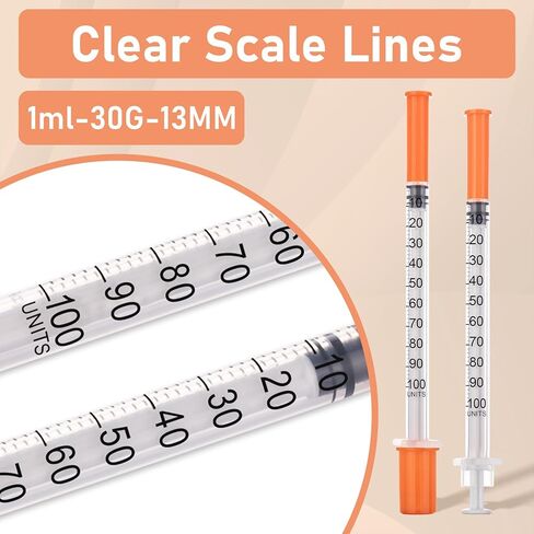 1ml 30G 1/2" Lab Syringe, Individually Wrapped, 100Pack in Kuwait