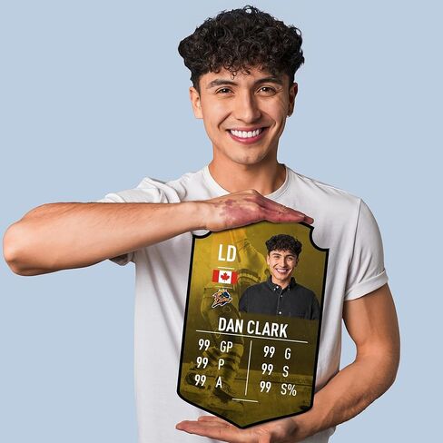 لوحة شخصية | ألعاب الفيديو الشهيرة Ultimate Team Card | ديكورات لغرف النوم | زينة الحفلات | هدايا للبنين| خيارات متعددة للأحجام والأشكال (البطاقة 1 - كرة القدم) in Kuwait