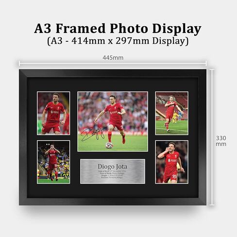 HWC Trading Diogo Jota Liverpool 16 x 12 inch (A3) Printed Gifts Signed Autograph Picture for Football Fans and Supporters - 16" x 12" Framed in Saudi Arabia
