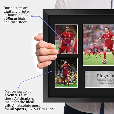 HWC Trading Diogo Jota Liverpool 16 x 12 inch (A3) Printed Gifts Signed Autograph Picture for Football Fans and Supporters - 16" x 12" Framed in Saudi Arabia