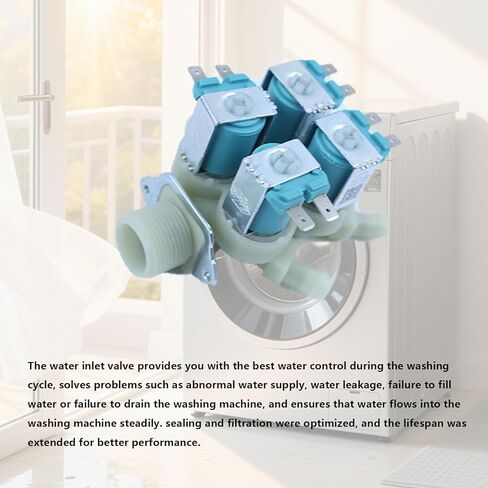 DC62-00214M & DC62-30314K غسالة صمام الملف اللولبي لمدخل المياه الباردة والساخنة استبدال سامسونج، غسالة Maytag، استبدال AP5623062، 2979589، PS4208704، DC62-30314H، 1810145، AP4204535 in Kuwait