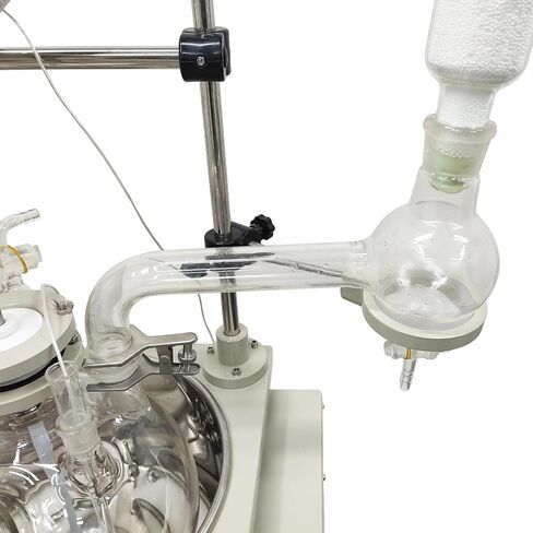 10L 110V Single-Layer Glass Reactor, Digital Display Glass Reaction Vessel, Stainless Steel Chemical Reactor, Reaction Kettle for Laboratory Distillation, Heating and Concentration in Kuwait