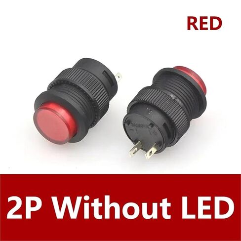 5/10 قطعة مفتاح زر ضغط، قفل ذاتي 16 مم/لحظي مع إضاءة LED 5 ألوان 4Pin R16-503/AD R16-503/BD (بدون LED أحمر، 10 قطع، قفل) in Kuwait