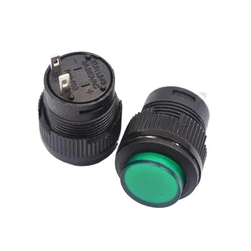 5/10 قطعة مفتاح زر ضغط، قفل ذاتي 16 مم/لحظي مع إضاءة LED 5 ألوان 4Pin R16-503/AD R16-503/BD (بدون LED أزرق، 5 قطع، قفل) in Kuwait