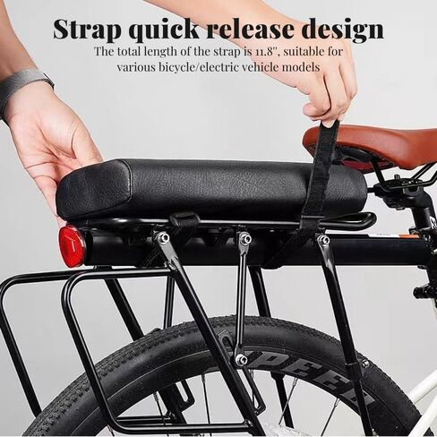 Rear Bike Seat Thickened Waterproof Bicycle Rear Seat Cushion PU Material Rear Seat Cushion Improves Riding Comfort in Kuwait