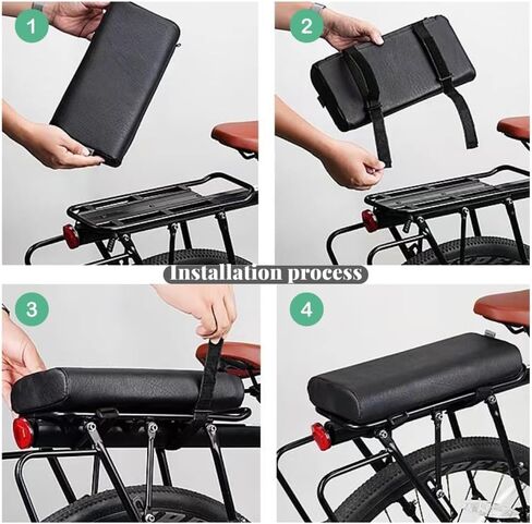 Rear Bike Seat Thickened Waterproof Bicycle Rear Seat Cushion PU Material Rear Seat Cushion Improves Riding Comfort in Kuwait