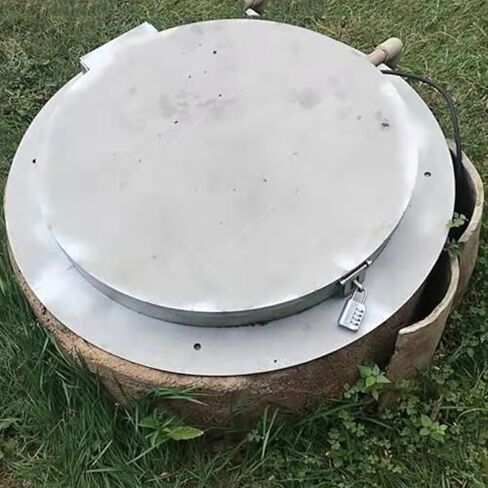 Stainless Steel Lockable Manhole Cover with Bolted Frame Heavy-Duty Anti-Theft Design (Square 60cm/24in) - Ideal for Durable Drainage Solutions in Saudi Arabia