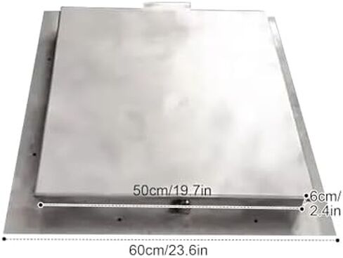 Stainless Steel Lockable Manhole Cover with Bolted Frame Heavy-Duty Anti-Theft Design (Square 60cm/24in) - Ideal for Durable Drainage Solutions in Saudi Arabia