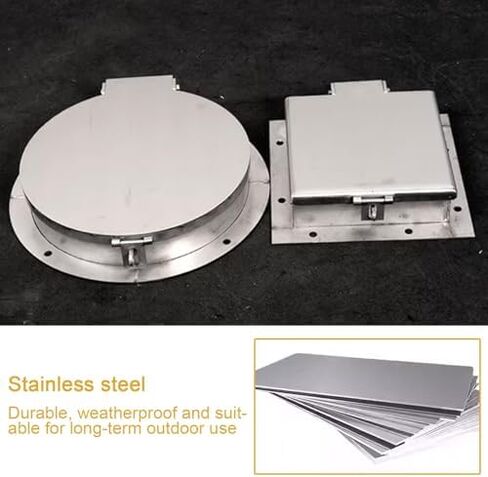 Stainless Steel Lockable Manhole Cover with Bolted Frame Heavy-Duty Anti-Theft Design (Square 60cm/24in) - Ideal for Durable Drainage Solutions in Saudi Arabia
