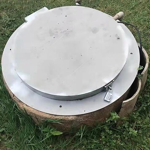Stainless Steel Lockable Manhole Cover with Bolted Frame Heavy-Duty Anti-Theft Design (Square 60cm/24in) - Ideal for Durable Drainage Solutions in Saudi Arabia