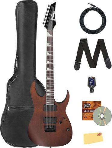 Ibanez GRG121DX RG Gio Electric Guitar - Metallic Gray Sunburst Bundle with Amp, Gig Bag, Tuner, Instrument Cable, Picks, Austin Bazaar Instructional DVD, and Polishing Cloth in Saudi Arabia