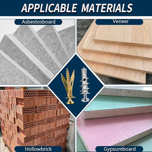 660PCS Self Drilling Drywall Anchors with Screws Kit,5-Sizes Metal Expansion Bolt for Dry Wall,330 PCS Sheetrock Anchors and 330 PCS Screws-No Drill Needed in Kuwait