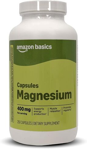 Amazon Basics Magnesium Bone & Muscle Health Capsules, 400 mg 250 Count in Saudi Arabia