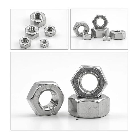1-50 Pieces Hexagon Nuts M3 M4 M5 M6 M8 M10 M12 M14 M16 M18 M20 M22 M24(M4 50pcs) in Saudi Arabia
