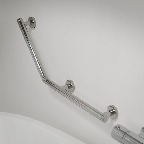 Tiger Boston Comfort & Safety 135° Grab Rail، الفولاذ المقاوم للصدأ المصقول، الإصدار الأيسر، 58,7x23,6x7 سم in Kuwait