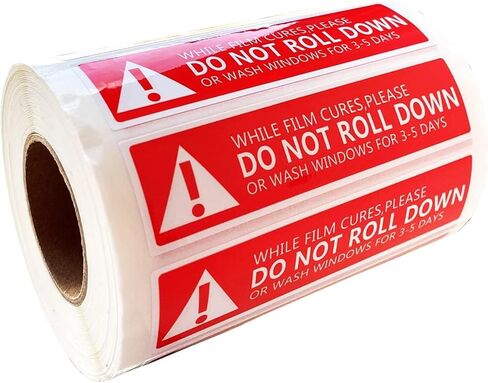 500 Pcs Do Not Roll Down Warning Labels,Windows Film Attention Caution Stickers for Car Window Switch Tape Warning,4x1 Inches,Roll in Saudi Arabia