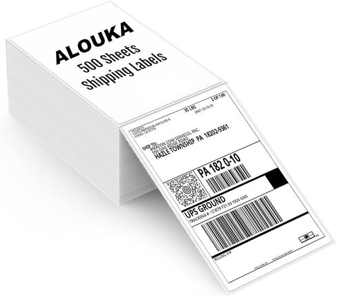 ملصق شحن حراري مقاس 4x6 بوصة 500 قطعة، ملصقات حرارية متوافقة مع MUNBYN وNelko وJADENS وRollo وBrother وZebra ومعظم الطابعات الحرارية، درجة تجارية in Kuwait