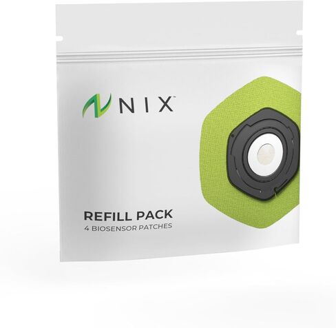 عبوات إعادة تعبئة رقعة العرق من نيكس - 4 رقع ترطيب تستخدم مرة واحدة قابلة لإعادة الاستخدام، وقابلة لإعادة الشحن، وتتبع السوائل، والكهارل، وفقدان الصوديوم، وغير غازية، وملحق اللياقة البدنية اللاصق فقط للرياضيين والتدريب in Kuwait