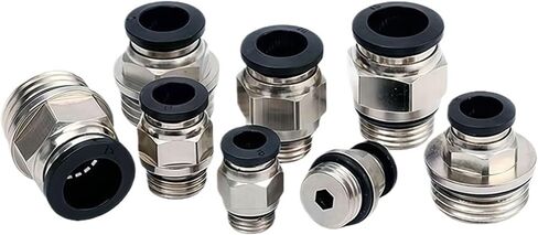 1/10/20 Pcs Quick Connect PC BSPP Fitting 4/6/8/10/12mm Tube with G1/8 G1/4 G3/8(PC8-G01,20 PCS) in Saudi Arabia