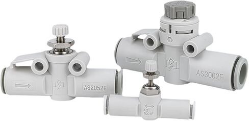1pcs Graduated Pipeline Throttle Valve AS1201F-M5-04A,Pneumatic PipelineSpeed Control Valve AS2201F-01-06SA/08(AS4002F-12-N-Lock,10 PCS) in Saudi Arabia