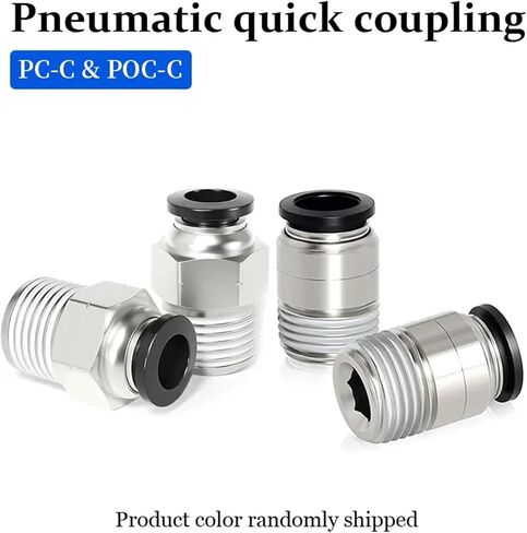 1/10/20 PCS Mini PC-C/POC-C 4-M3 to 6-01 British Standard Pipe Thread Pneumatic Fitting Air Hose Pipe to male thread Coupling(POC-C6-01,20 PCS) in Kuwait